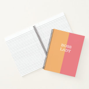 Peach & orange multicolour spiral Notebook