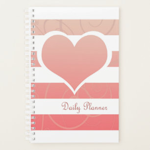 Peach Orange Pastel Heart Planner