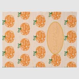 Peach Orange Pumpkin Craft Hand Made or Thank you Tissue Paper