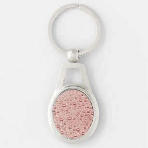 Peach orange water droplets keychain