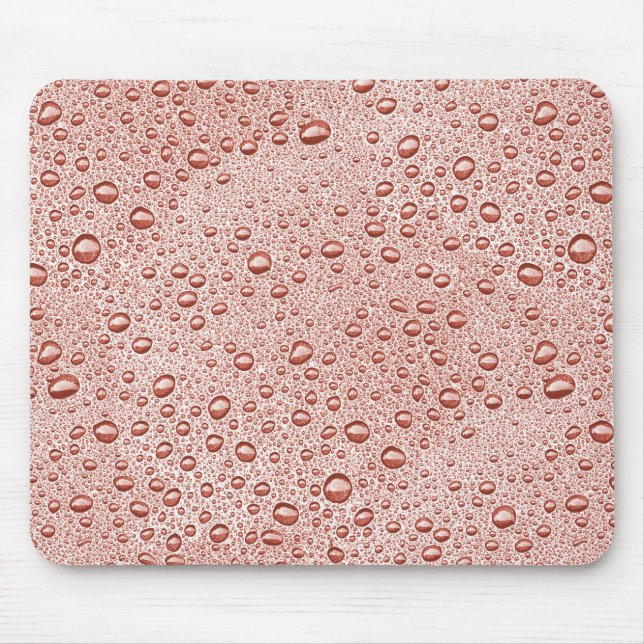 Peach orange water droplets mouse pad (Front)