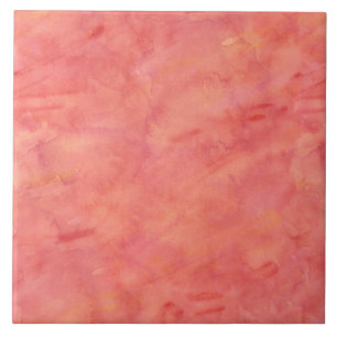 Peach Orange Watercolor Texture Pattern Tile