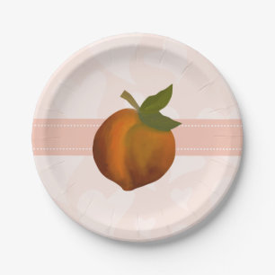 Peach Paper Plate