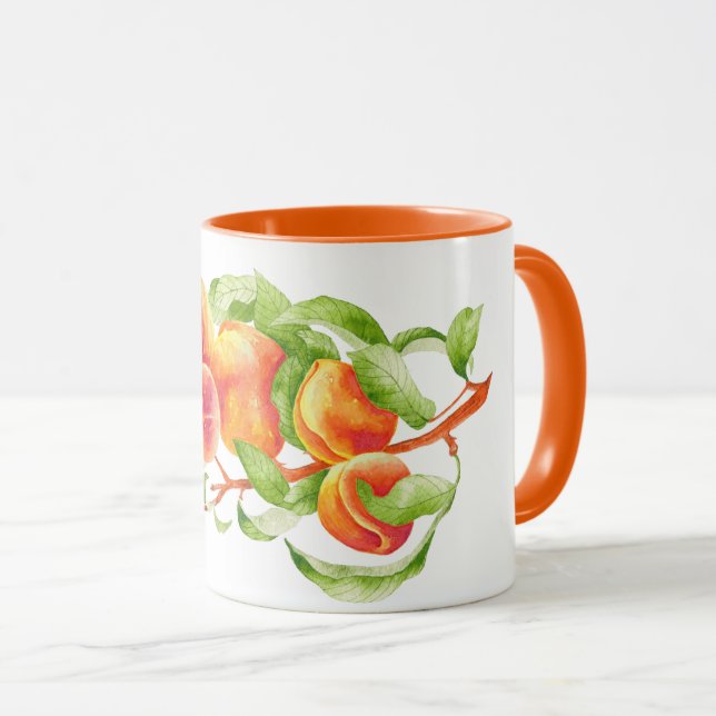 'Peach Paradise' on a Combo Mug (I) (Front Right)