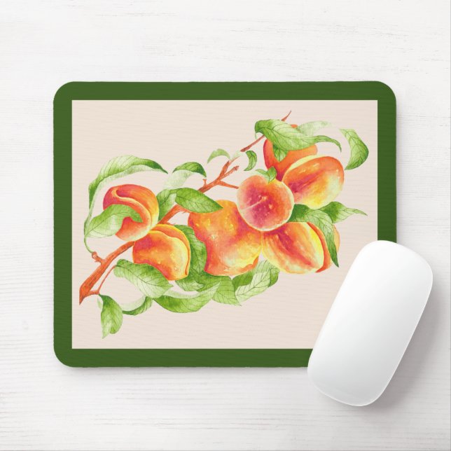 'Peach Paradise' on a Mouse Pad (With Mouse)