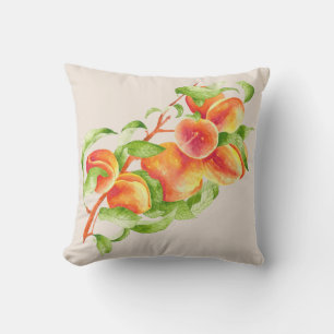 'Peach Paradise' on a Throw Pillow