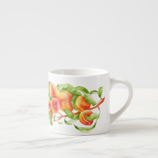 'Peach Paradise' on an Espresso Mug (Right)