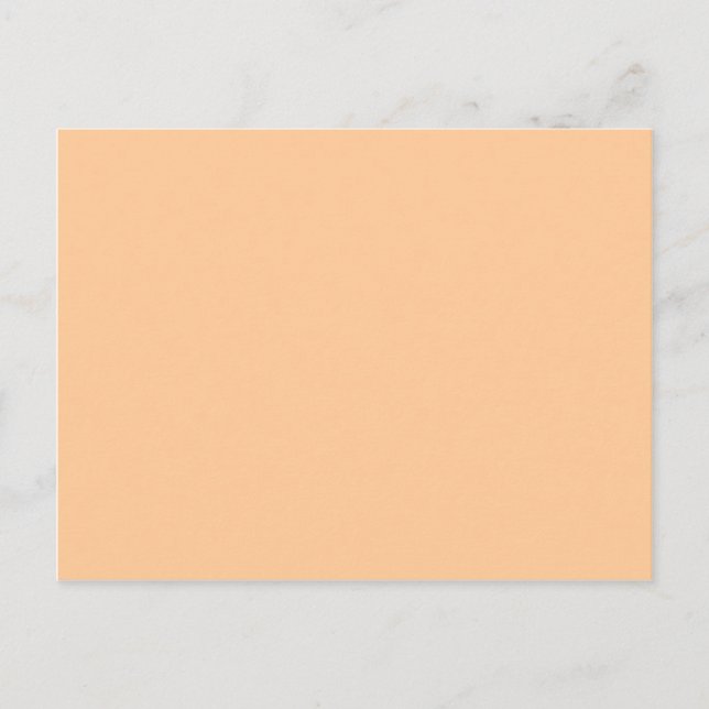 Peach Pastel Orange Solid Colour Postcard (Front)
