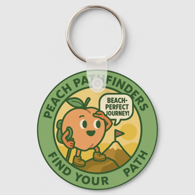 Peach Pathfinders Find Your Path Keychain (Front)