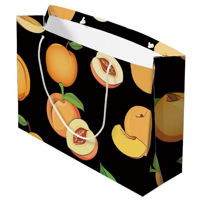 Peach Pattern 5 Large Gift Bag (Back Angled)