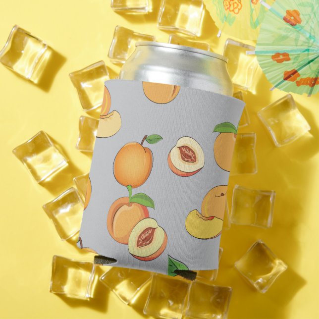 Peach Pattern 6 Can Cooler (In Situ Summer)