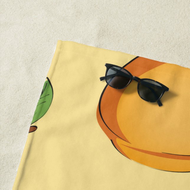 Peach Pattern 7 Beach Towel (In Situ)