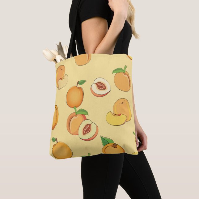 Peach Pattern 7 Tote Bag (Close Up)