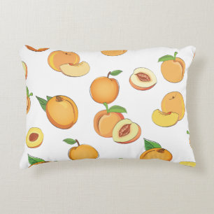 Peach Pattern Accent Pillow
