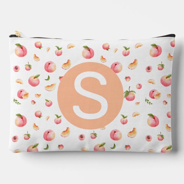 Peach Pattern Accessory Pouch (Front)