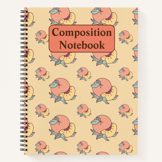 Peach Pattern Composition Notebook (Front)