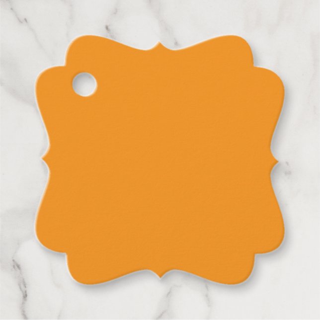 peach, pattern, font, event favour tags (Front)