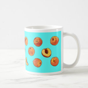 Peach pattern mug - turquoise