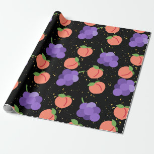 peach , peach pattern  wrapping paper