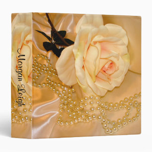 Peach Pearls and Rose Binder