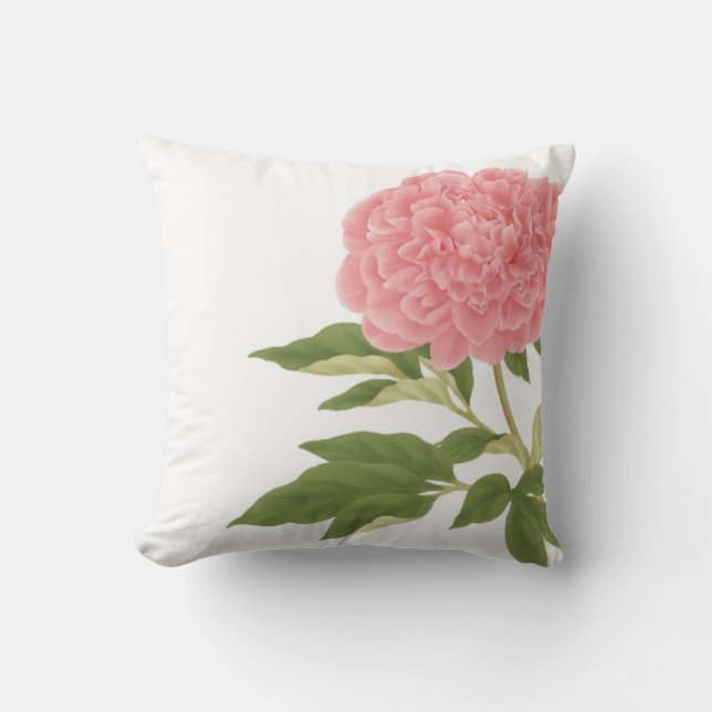 Peach Peony American MoJo Pillow (Front)