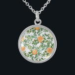 Peach Peony & Rose Floral Wedding Sterling Silver Necklace<br><div class="desc">Beautiful Peach peony & rose floral wedding invitations with abundant greenery.  Perfect for a floral theme or traditional white wedding in the Spring or Summer.  Customize the colour and text to make this wedding invite your own!</div>