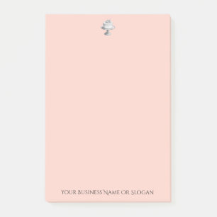 Peach Personalized Custom Business Logo Post-it Notes