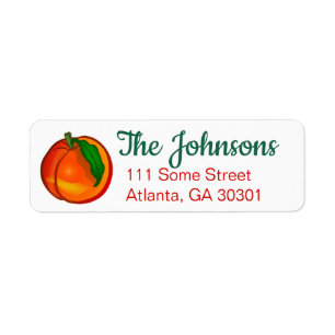 Peach Personalized Return Address Labels