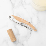 Peach Personalized Wedding Bridesmaid Corkscrew<br><div class="desc">Trendy peach colour wine corkscrew opener for your wedding bridesmaid along with her name on back and printed in white,  stylized script. Personalize corkscrew by replacing name with your bridesmaid name. Available in many,  popular bridesmaid wedding colour schemes.</div>