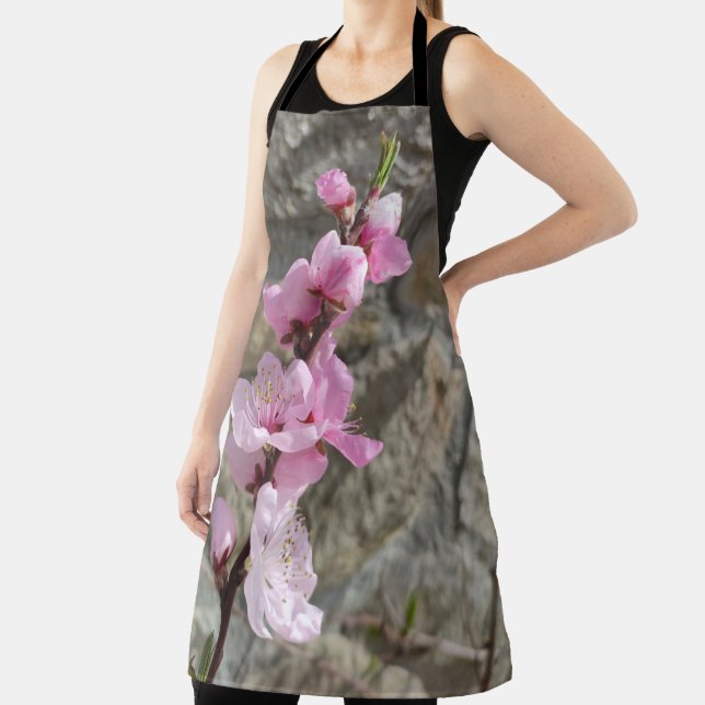 Peach petal flower apron (Insitu)
