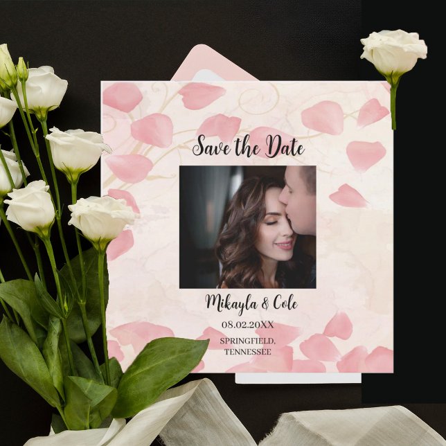 Peach Petals & Cream Save the Date Cards (Creator Uploaded)