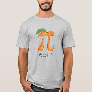 Peach Pi Cute Math Pi Day Men's T-Shirt