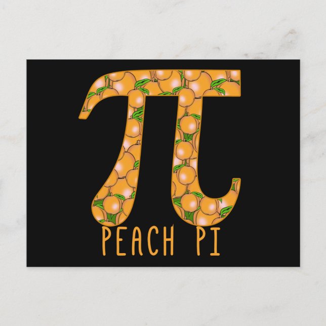 Peach Pi Postcard (Front)