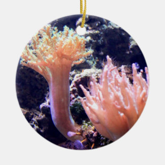 Peach Pink Coral Christmas Tree Ornament