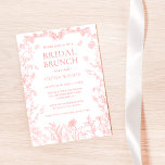 Peach Pink Garden Chinoiserie Bridal Brunch Invitation<br><div class="desc">Step into a serene and romantic setting with our "Blushing Serenity" bridal brunch invitation. This design captures the essence of a whimsical garden through Chinoiserie-inspired elements, all rendered in a delicate peach-pink palette. It's perfect for inviting guests to a bridal brunch where elegance and charm are served alongside delectable morning...</div>