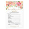 Peach Pink "How Well Do You Know The Bride" Game