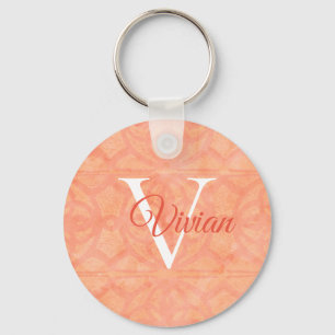Peach Pink Keychain