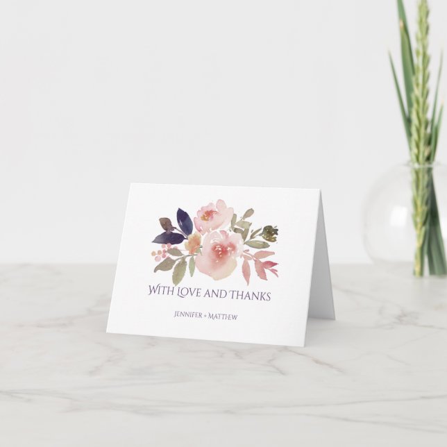 Peach Pink Lavender Purple Fleur sauvage Merci (Devant)