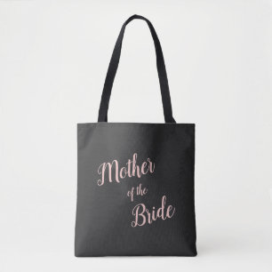 Peach Pink Modern Script Mother of the Bride Tote Bag