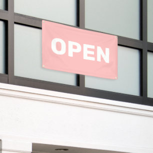 Peach Pink OPEN Banner