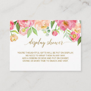 Peach & Pink Peony Affichage Douche Invitation Ins