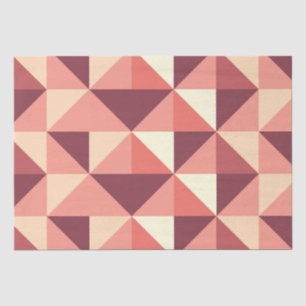 Peach Pink Purple Triangle Geometric Pattern Tissue Paper