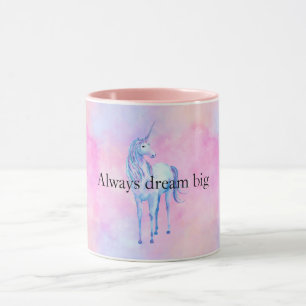 Peach Pink Purple Unicorn Mug