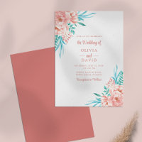 Peach Pink Tosca Floral Summer Wedding