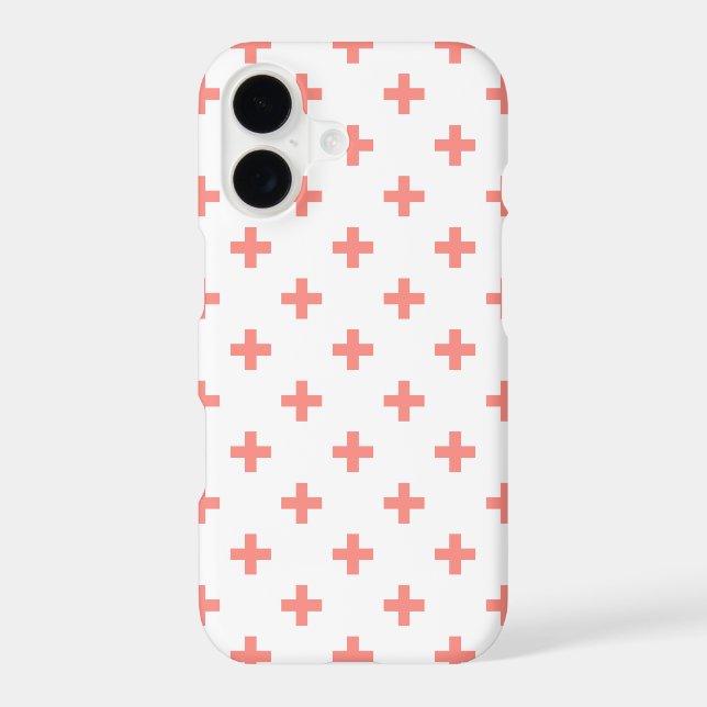 Peach polka croise sur blanc (Verso)