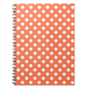 Peach Polka Dots Pattern Dot Pattern Illustrator  Notebook