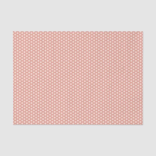 Peach polka dots tissue paper (Front)