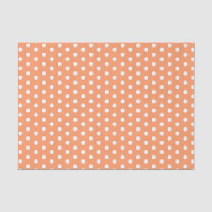 Peach Polka Dots Tissue Paper