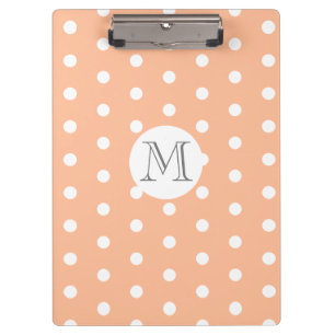 Peach Polkadot Clipboard
