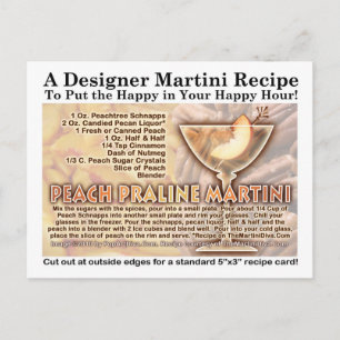 Peach Praline Martini Recipe Postcard